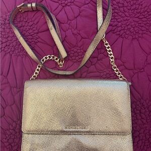 Michael Kors Metallic Gold Crossbody Bag